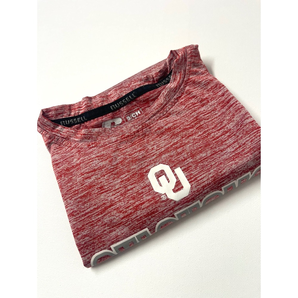Russell Oklahoma University Sooners Kids Small Red Graphic T-Shirt OU 0410